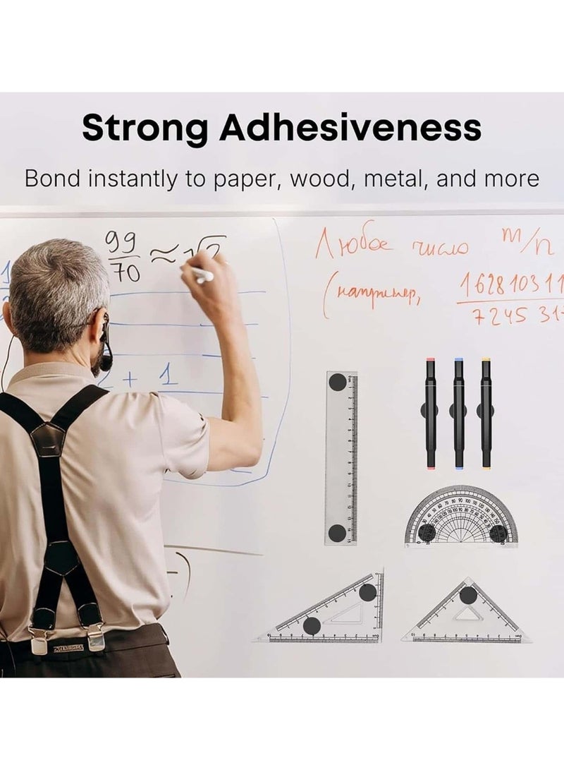 Mitoy 100 Pcs Round Magnet Stickers, Strong Flexible Refrigerator Magnets for Photos, Notes, Whiteboard & Kitchen Organization, DIY and Craft Back Stickers - Image 2